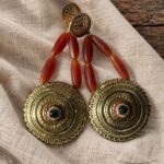 Pendientes de plata dorada con cornalina · en su ambiente