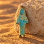 Figura egipcia de fayenza · en su ambiente