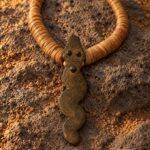 Cuentas con serpiente tallada · en su ambiente