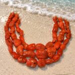 Coral rojo en trozos grandes · en su ambiente