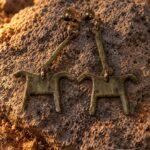 Dos caballos de bronce · en su ambiente